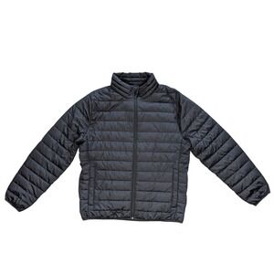 Gap Large Black Relaxed Puffer Zip Up Basic Jacket Long Sleeve Warm